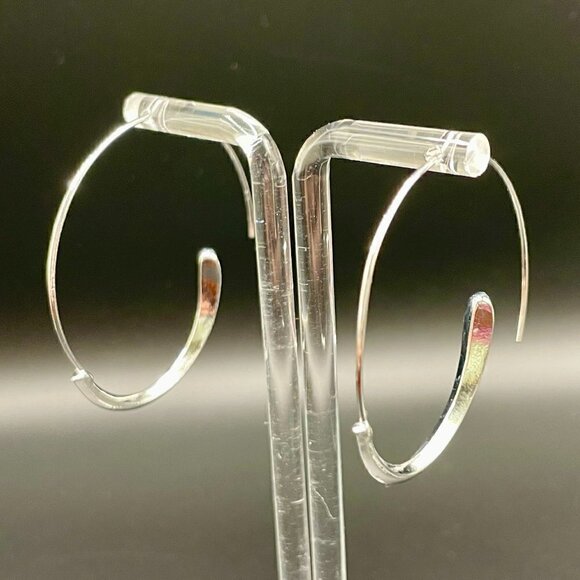 Silver Tone Spiral Earrings in Silver #1241silver - Picture 5 of 11